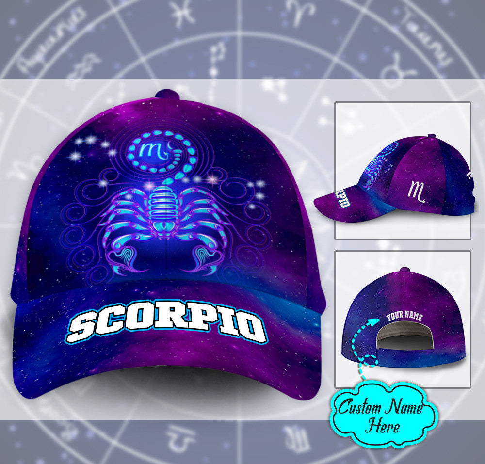 Personalized Scorpio Miraculous Galaxy Hat Classic Cap Trucker Hats Custom Hats Gifts For Men & Women