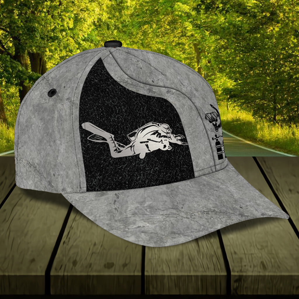 Personalized Scuba Diving Classic Cap, Gift for Scuba Diving Lovers, Scuba Live Trucker Hats Custom Hats Gifts For Men & Women
