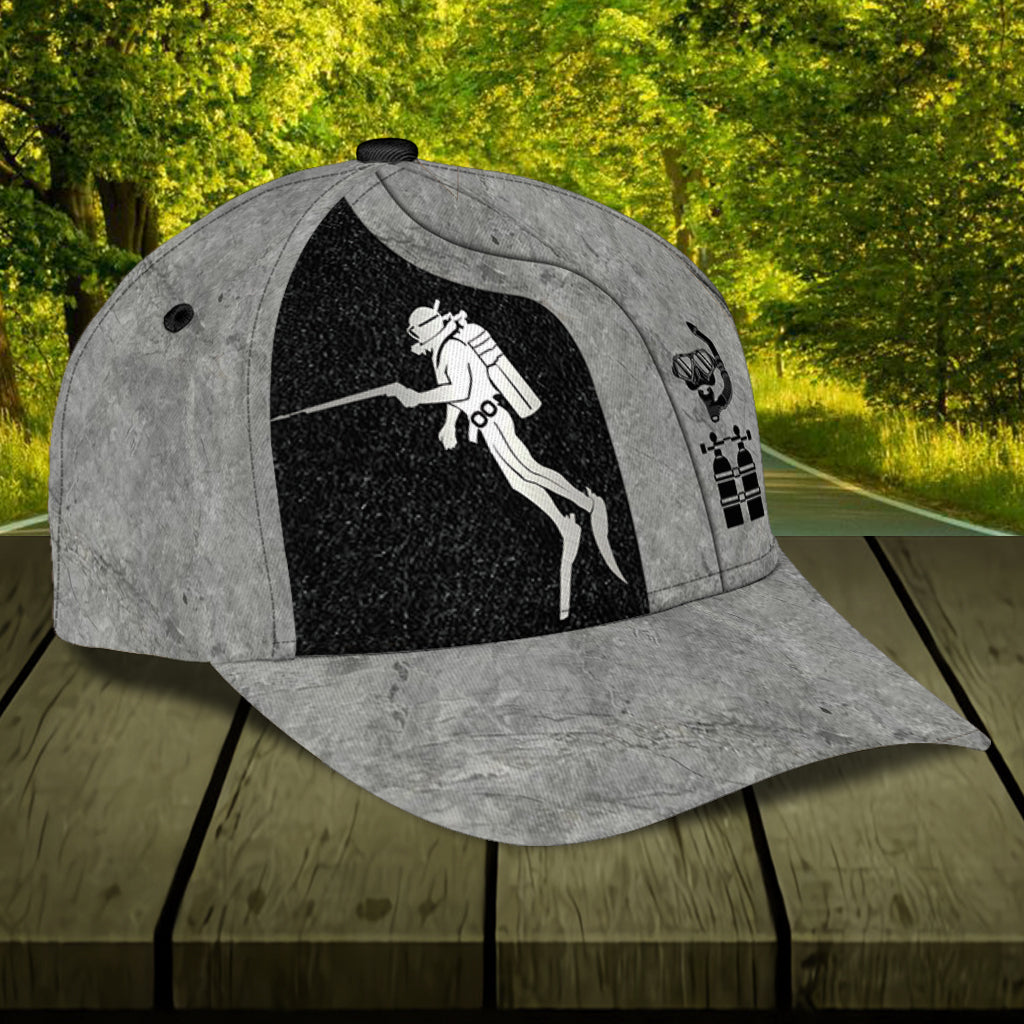 Personalized Scuba Diving Classic Cap, Gift for Scuba Diving Lovers, Scuba Live Trucker Hats Custom Hats Gifts For Men & Women
