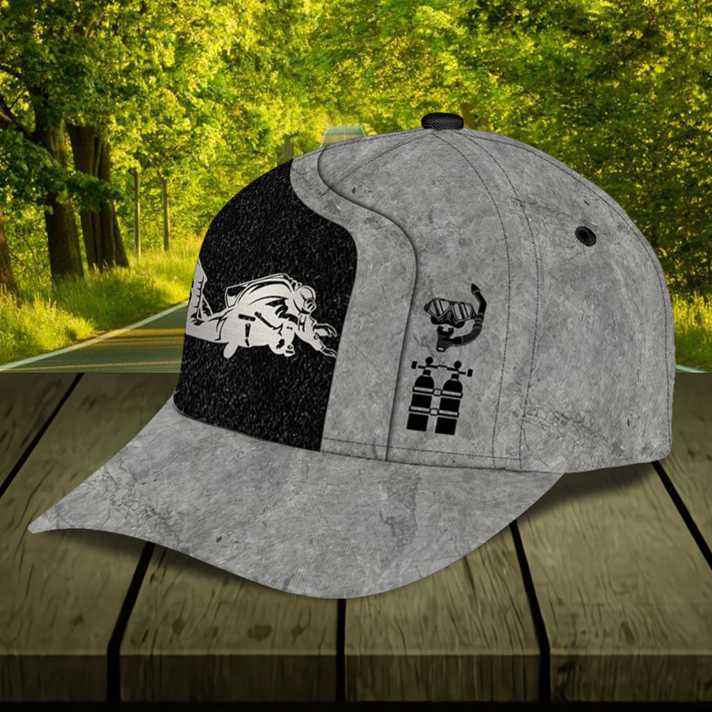 Personalized Scuba Diving Classic Cap, Gift for Scuba Diving Lovers, Scuba Live Trucker Hats Custom Hats Gifts For Men & Women