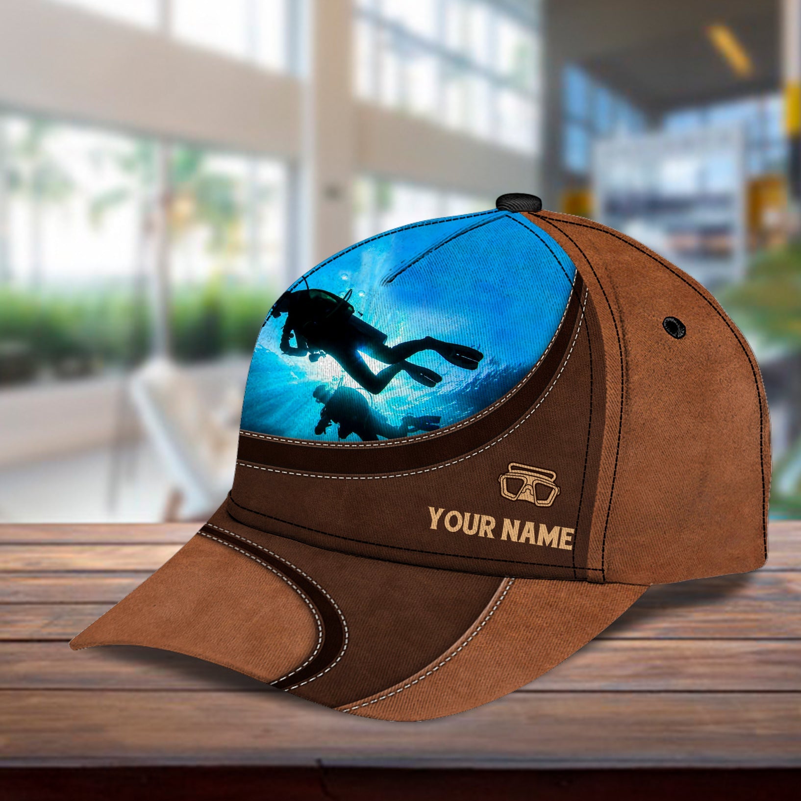 Personalized Scuba Diving Classic Cap, Gift for Scuba Diving Lovers, Scuba Live Trucker Hats Custom Hats Gifts For Men & Women