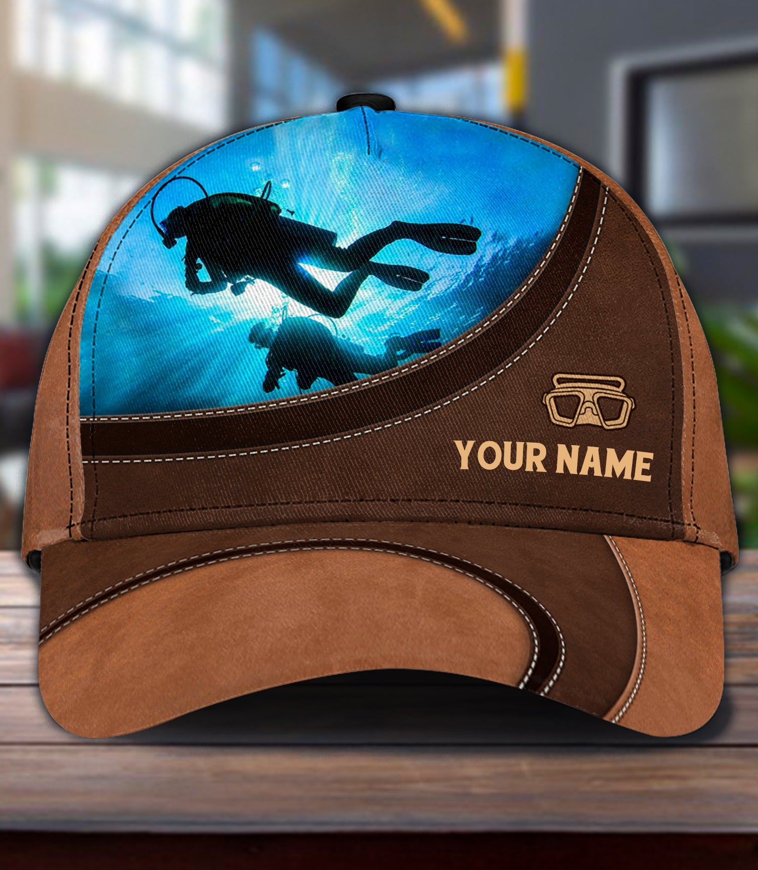 Personalized Scuba Diving Classic Cap, Gift for Scuba Diving Lovers, Scuba Live Trucker Hats Custom Hats Gifts For Men & Women