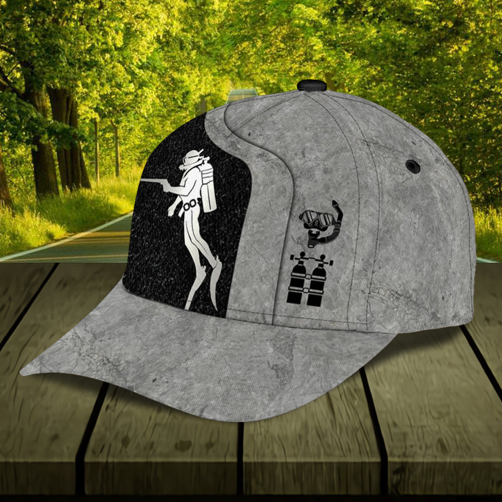 Personalized Scuba Diving Classic Cap, Gift for Scuba Diving Lovers, Scuba Live Trucker Hats Custom Hats Gifts For Men & Women