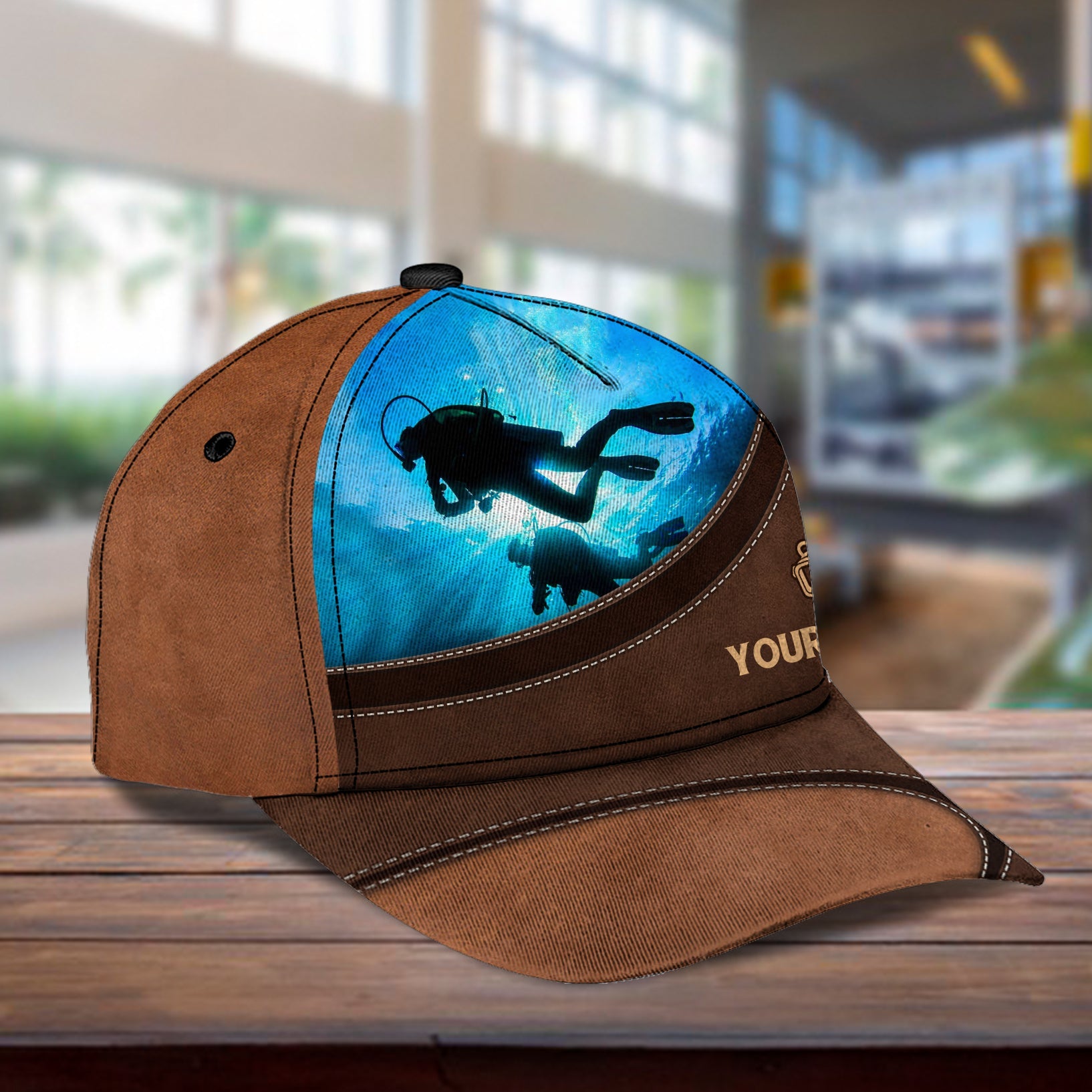 Personalized Scuba Diving Classic Cap, Gift for Scuba Diving Lovers, Scuba Live Trucker Hats Custom Hats Gifts For Men & Women