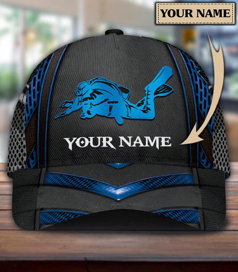Personalized Scuba Diving Classic Cap, Personalized Gift for Scuba Diving Lovers, Scuba Live Trucker Hats Custom Hats Gifts For Men & Women