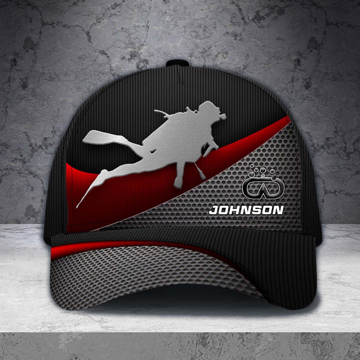 Personalized Scuba Diving Classic Cap, Personalized Gift for Scuba Diving Lovers, Scuba Live Trucker Hats Custom Hats Gifts For Men & Women