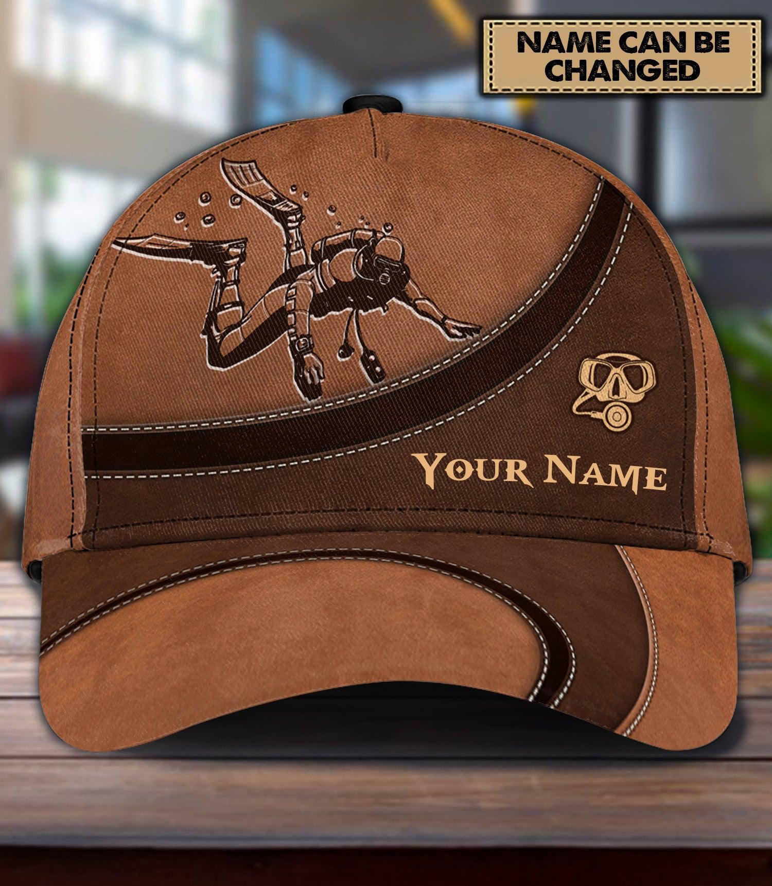 Personalized Scuba Diving Classic Cap, Personalized Gift for Scuba Diving Lovers, Scuba Live Trucker Hats Custom Hats Gifts For Men & Women