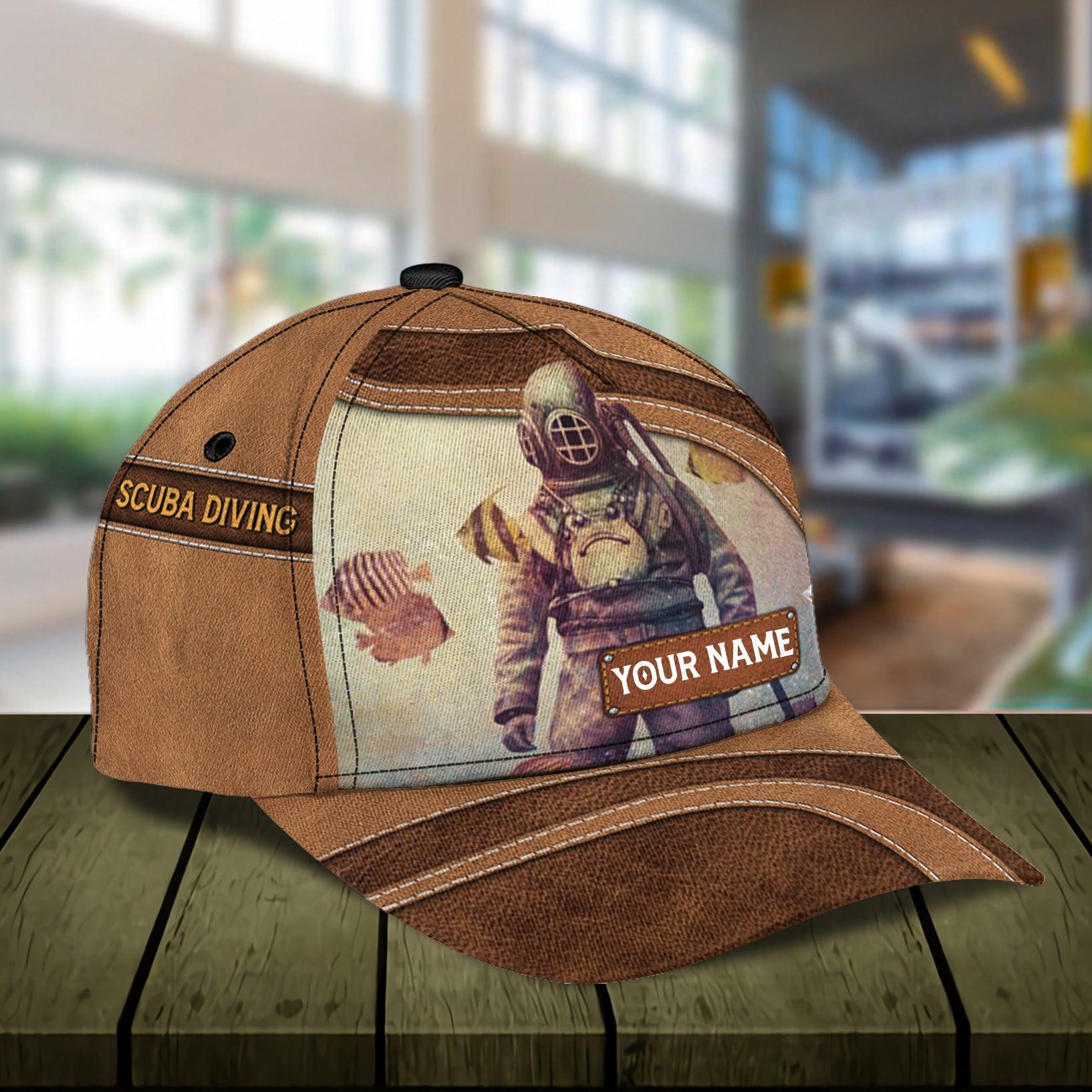 Personalized Scuba Diving Classic Cap, Personalized Gift for Scuba Diving Lovers, Scuba Live Trucker Hats Custom Hats Gifts For Men & Women