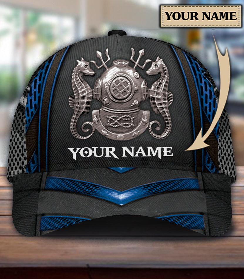 Personalized Scuba Diving Classic Cap, Personalized Gift for Scuba Diving Lovers, Scuba Live Trucker Hats Custom Hats Gifts For Men & Women