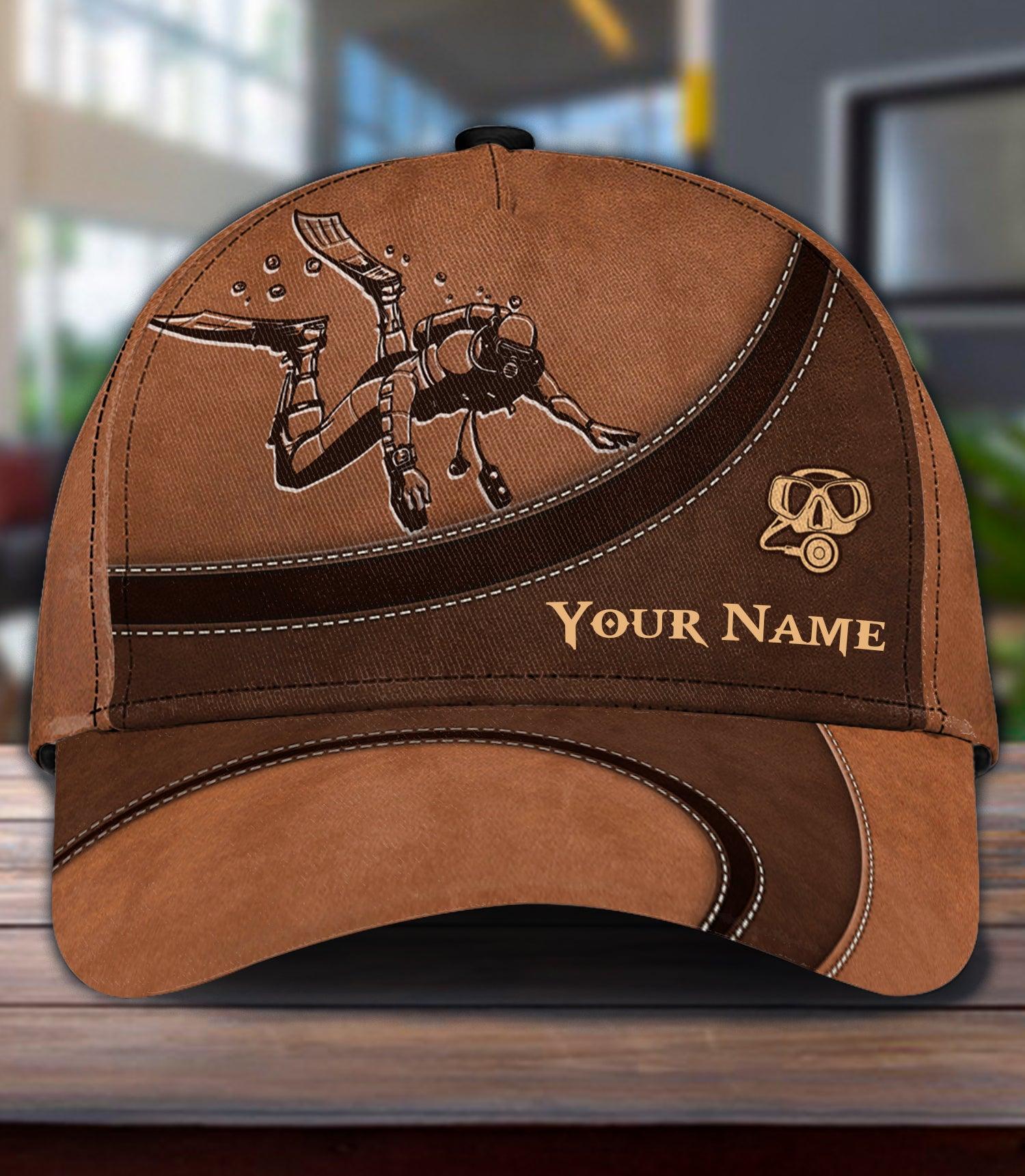 Personalized Scuba Diving Classic Cap, Personalized Gift for Scuba Diving Lovers, Scuba Live Trucker Hats Custom Hats Gifts For Men & Women