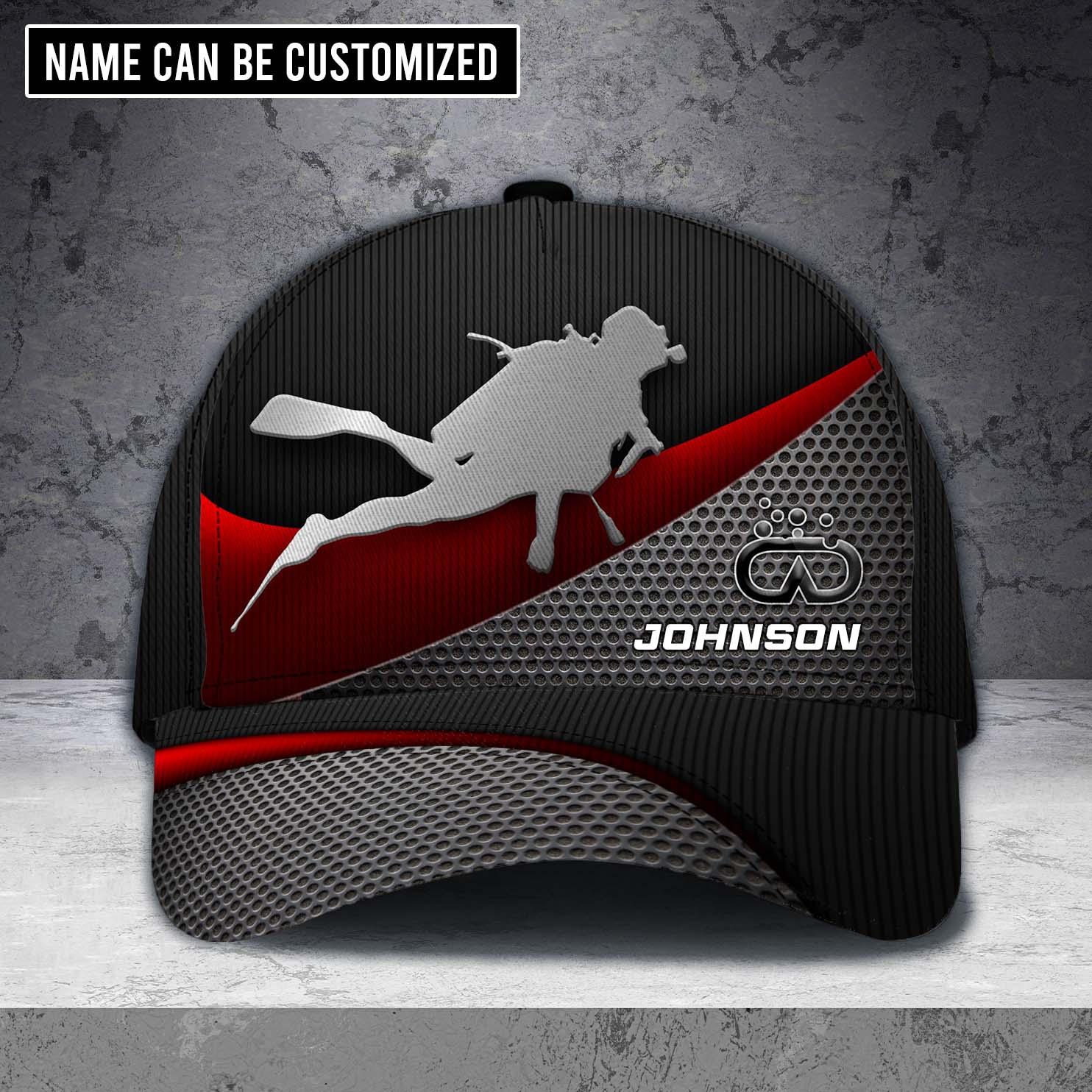 Personalized Scuba Diving Classic Cap, Personalized Gift for Scuba Diving Lovers, Scuba Live Trucker Hats Custom Hats Gifts For Men & Women