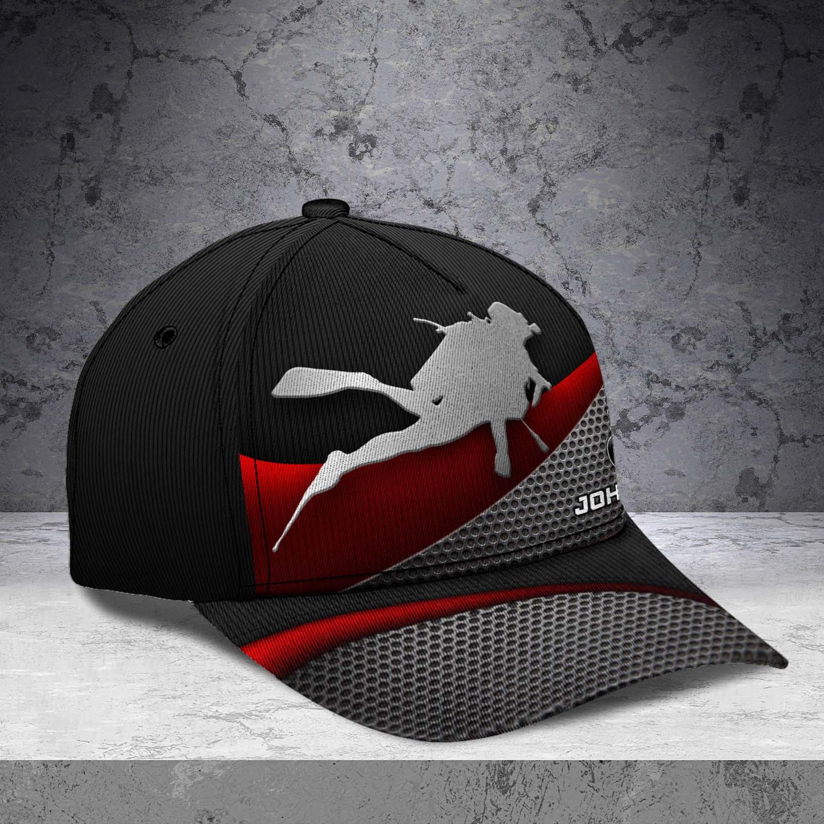 Personalized Scuba Diving Classic Cap, Personalized Gift for Scuba Diving Lovers, Scuba Live Trucker Hats Custom Hats Gifts For Men & Women