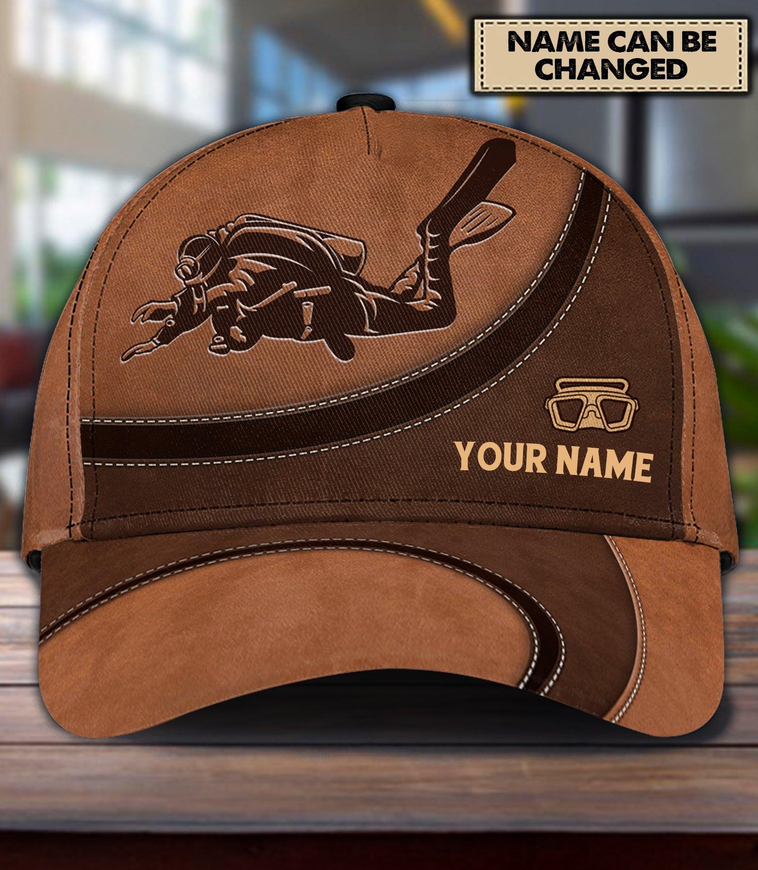 Personalized Scuba Diving Classic Cap, Personalized Gift for Scuba Diving Lovers, Scuba Live Trucker Hats Custom Hats Gifts For Men & Women