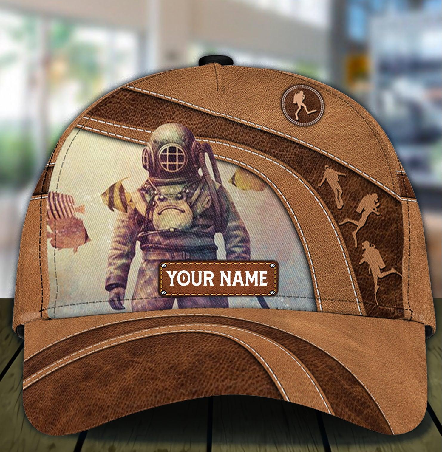 Personalized Scuba Diving Classic Cap, Personalized Gift for Scuba Diving Lovers, Scuba Live Trucker Hats Custom Hats Gifts For Men & Women
