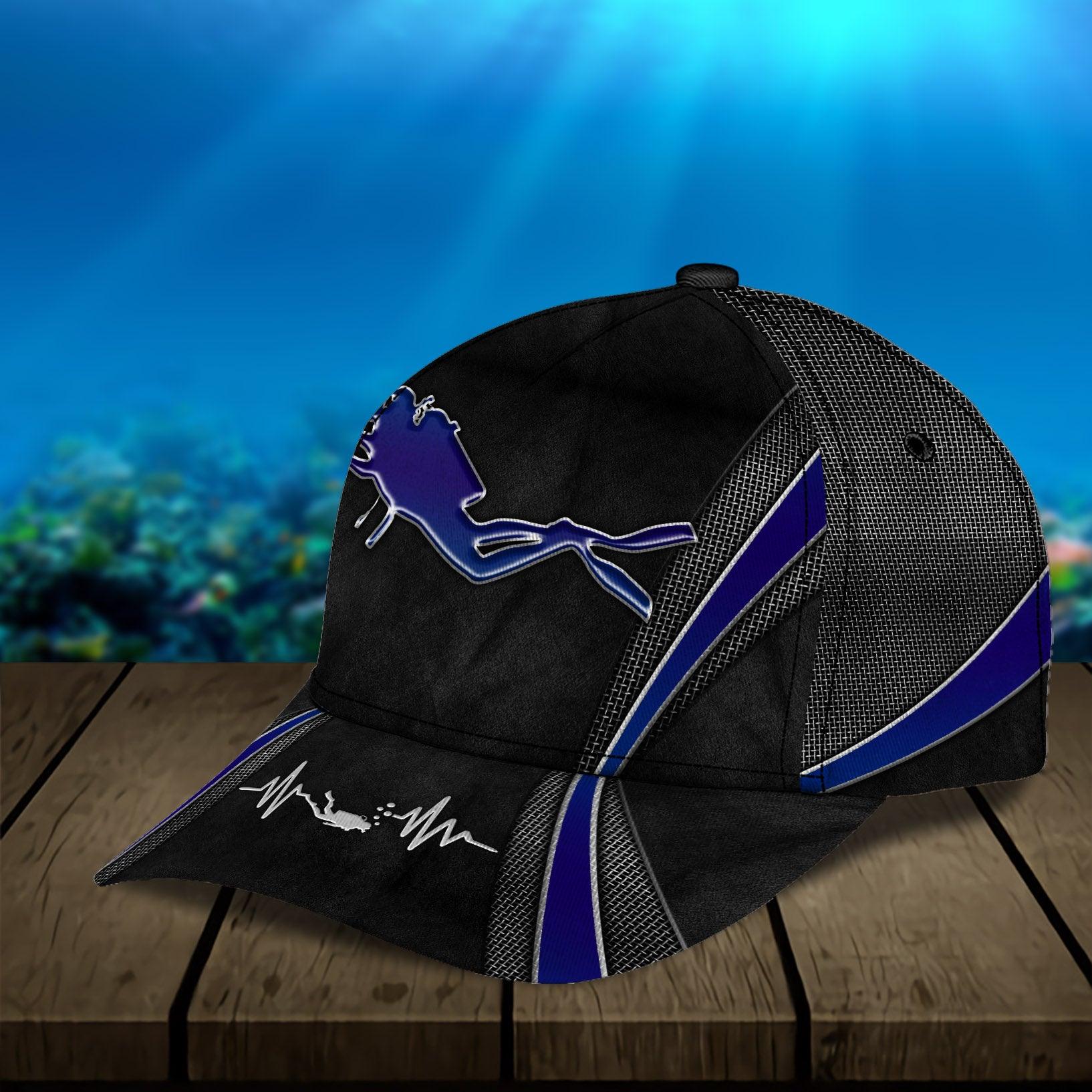 Personalized Scuba Diving Classic Cap, Personalized Gift for Scuba Diving Lovers, Scuba Live Trucker Hats Custom Hats Gifts For Men & Women