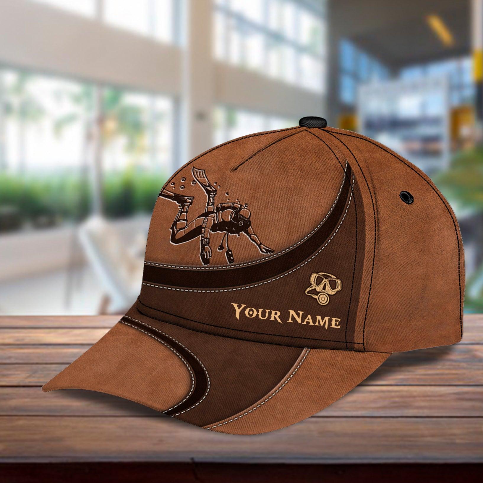 Personalized Scuba Diving Classic Cap, Personalized Gift for Scuba Diving Lovers, Scuba Live Trucker Hats Custom Hats Gifts For Men & Women