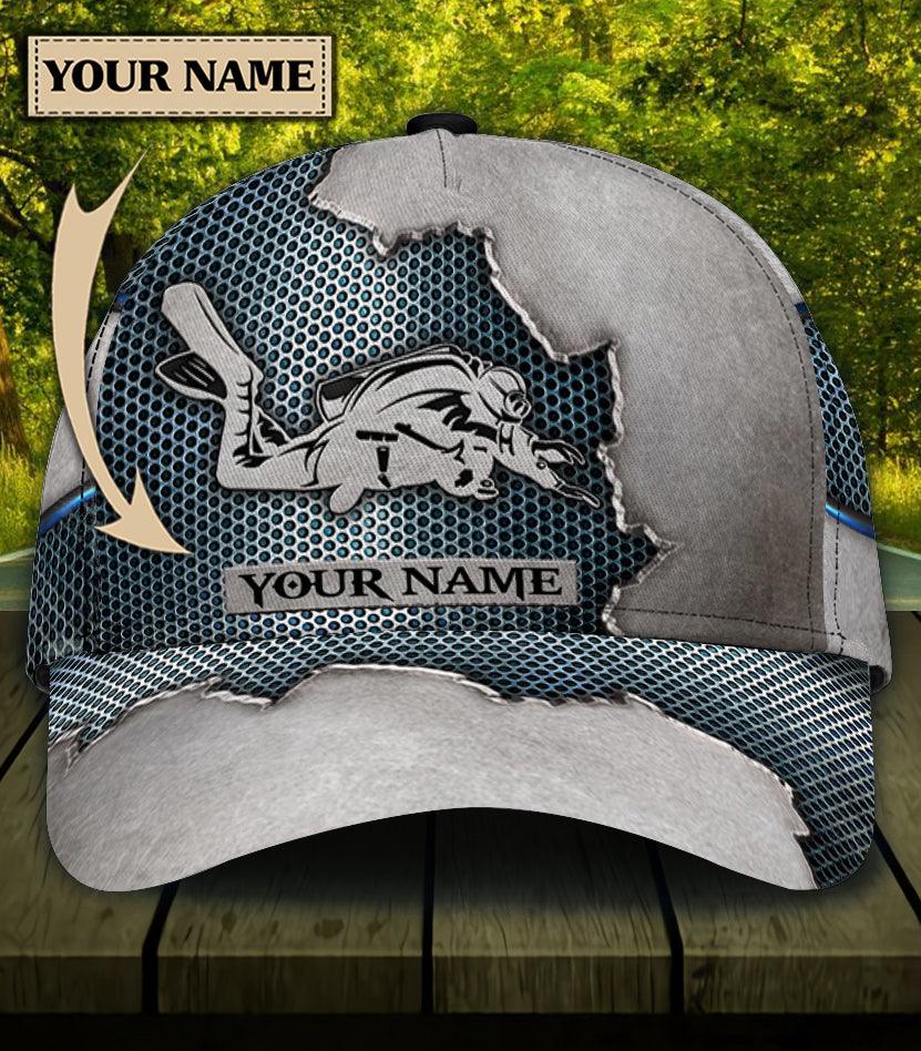 Personalized Scuba Diving Classic Cap, Personalized Gift for Scuba Diving Lovers, Scuba Live Trucker Hats Custom Hats Gifts For Men & Women