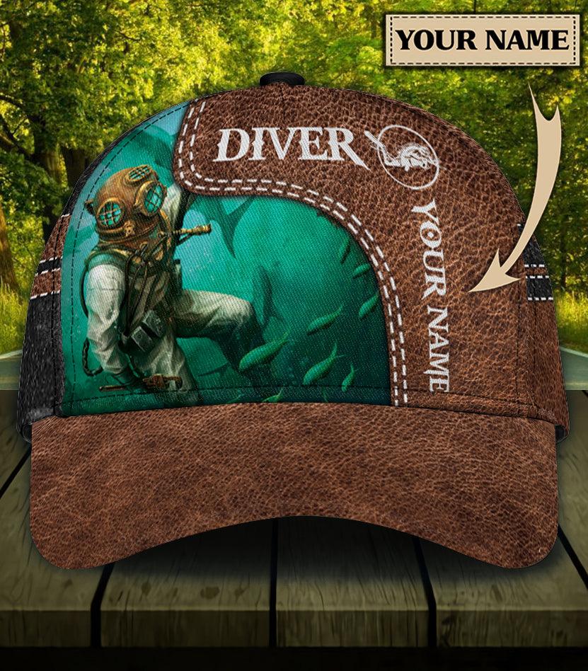 Personalized Scuba Diving Classic Cap, Personalized Gift for Scuba Diving Lovers, Scuba Live Trucker Hats Custom Hats Gifts For Men & Women