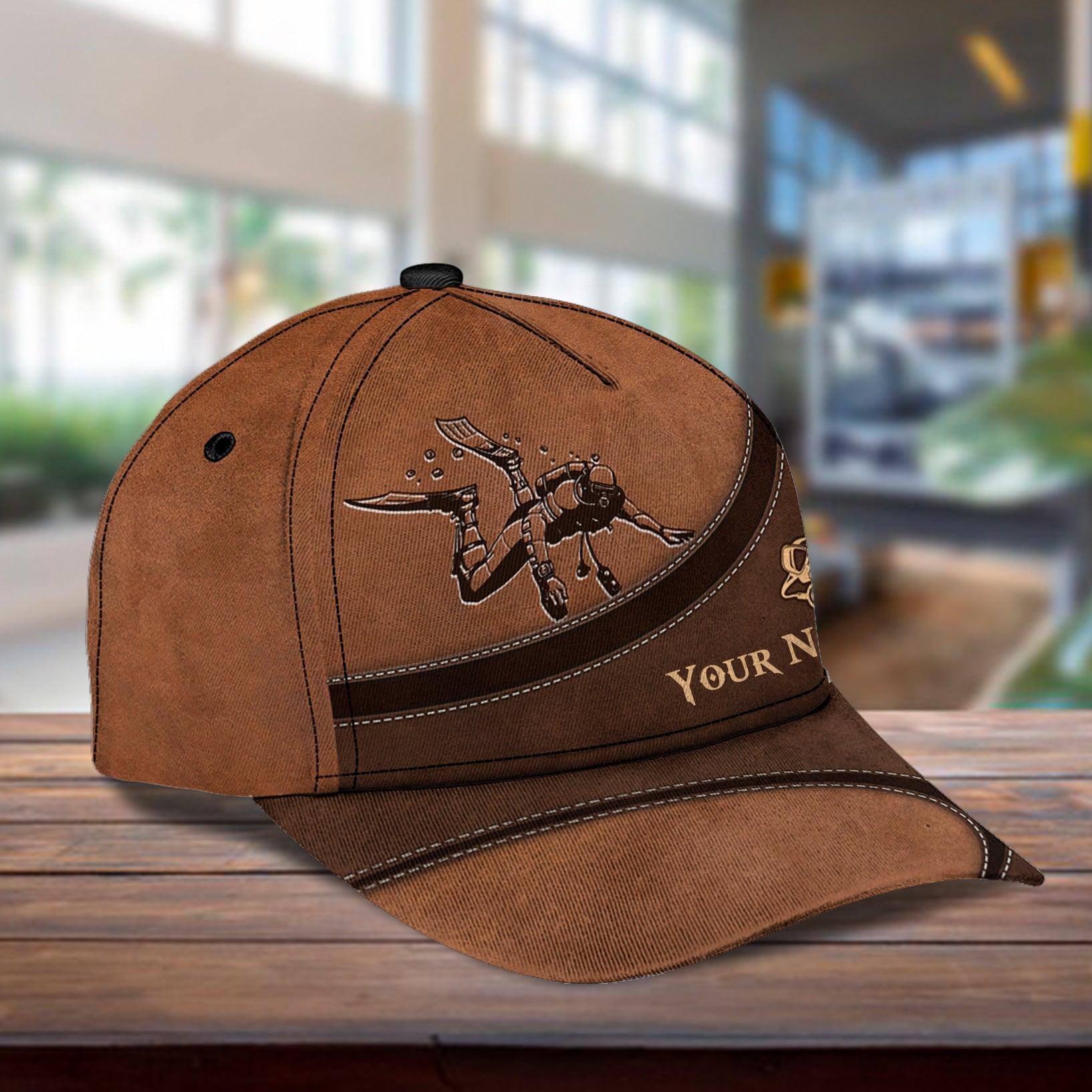 Personalized Scuba Diving Classic Cap, Personalized Gift for Scuba Diving Lovers, Scuba Live Trucker Hats Custom Hats Gifts For Men & Women