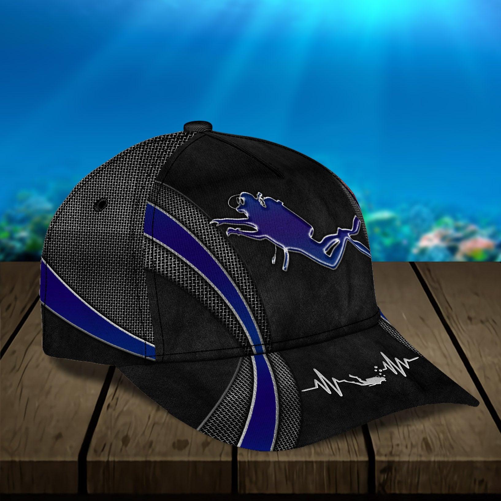 Personalized Scuba Diving Classic Cap, Personalized Gift for Scuba Diving Lovers, Scuba Live Trucker Hats Custom Hats Gifts For Men & Women