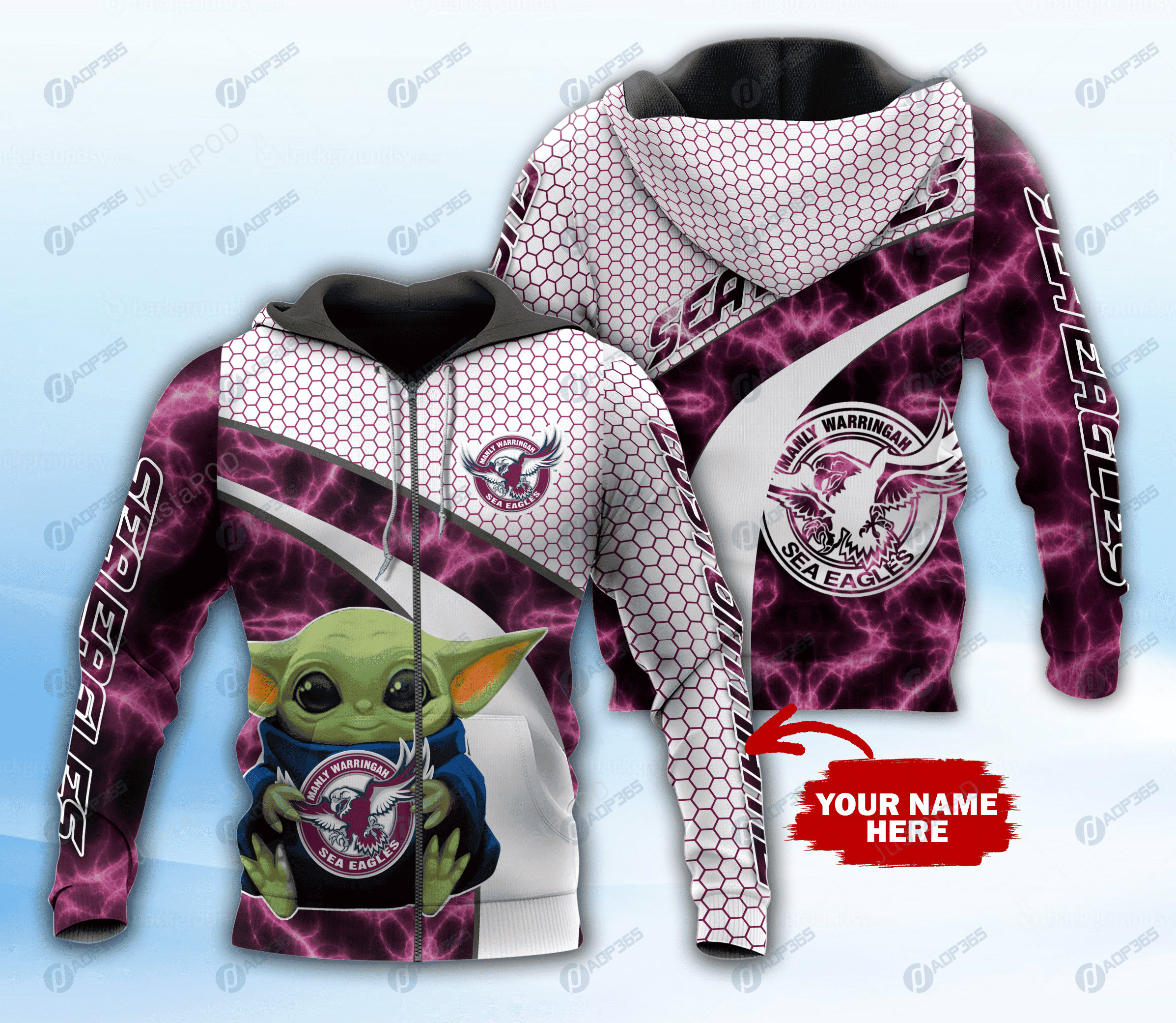 Personalized Sea Eagles 3D All Over Print Hoodie, Zip Hoodie