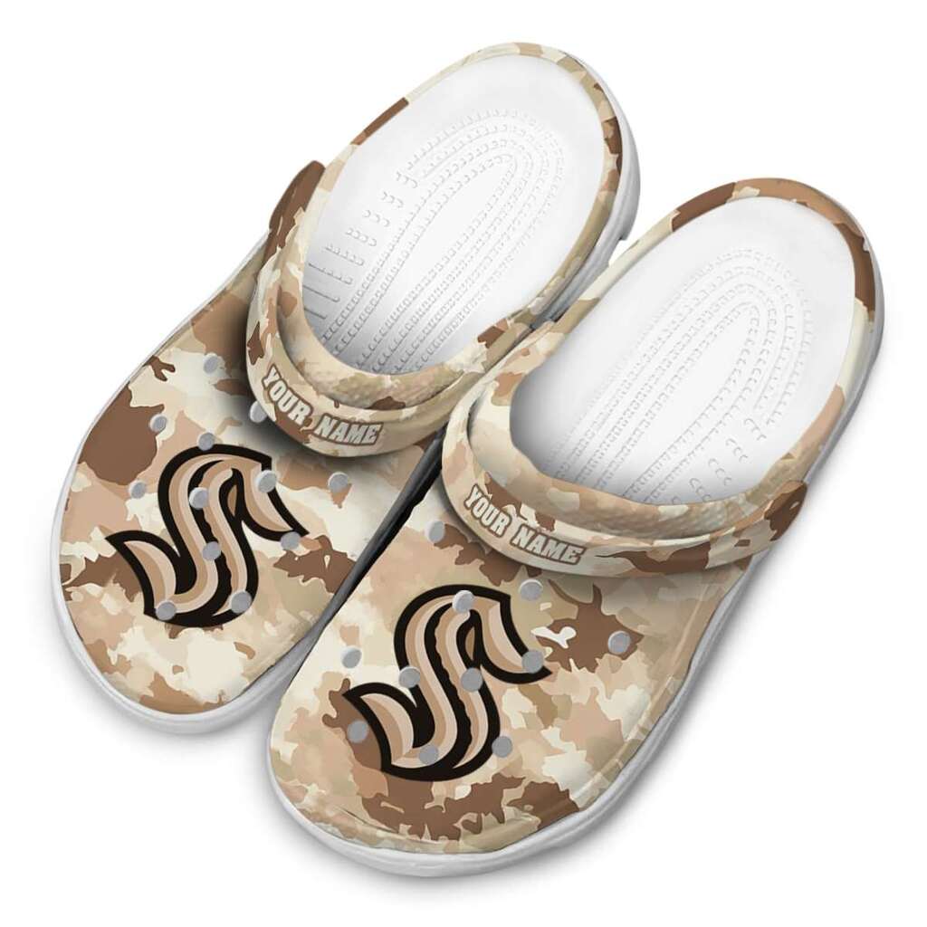 Personalized Seattle Kraken Desert Camo ClogTVC1801904 - Image 4