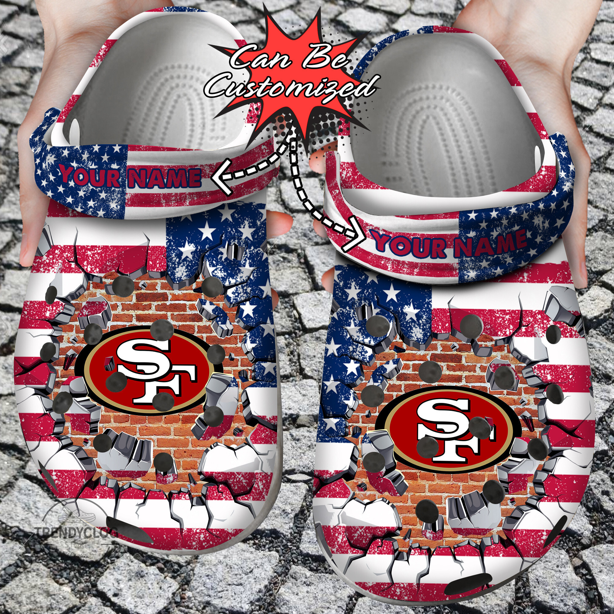 Personalized SF49 Football Team Crocs Clog Custom Name Shoes