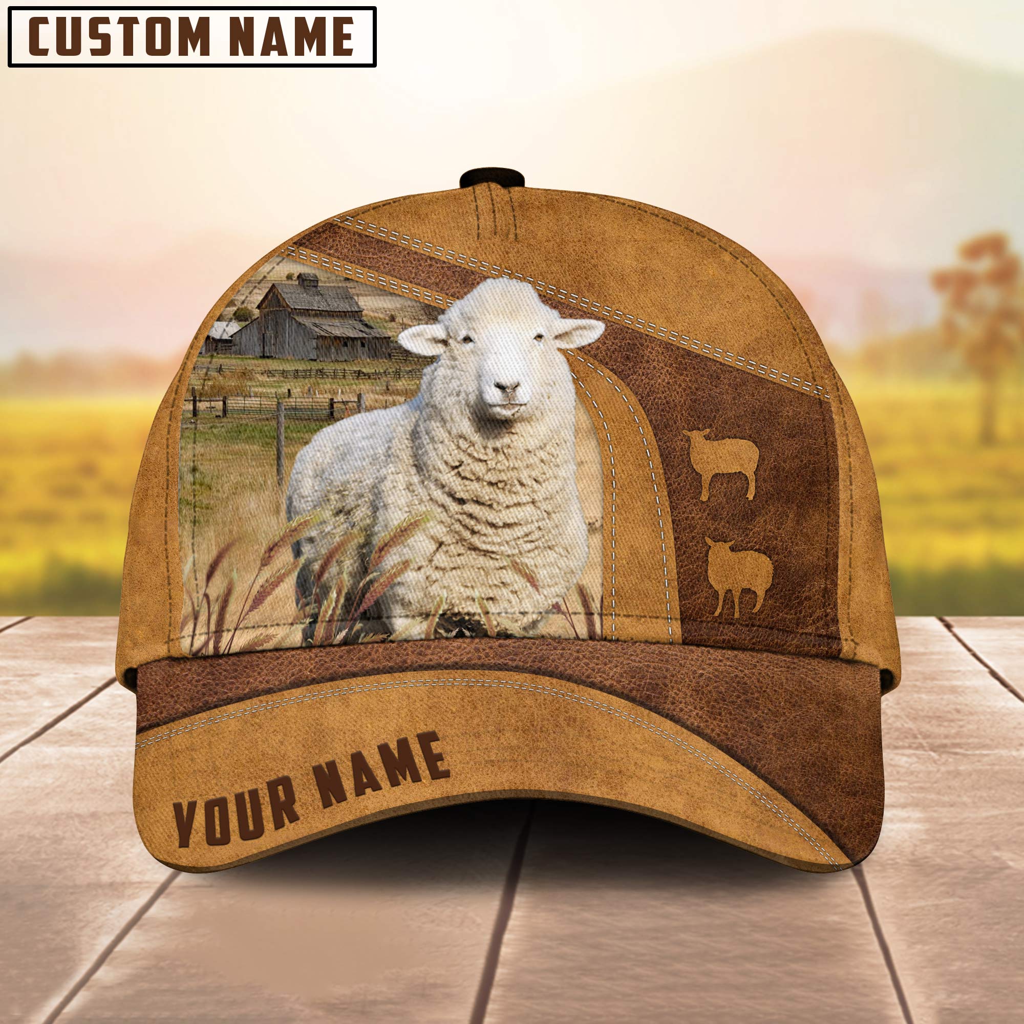 Personalized Sheep Cap , Sheep Baseball Hat, Farm Baseball Hat, Cap Hat For Farmer Farm Lover Trucker Hats Custom Hats Gifts For Men & Women