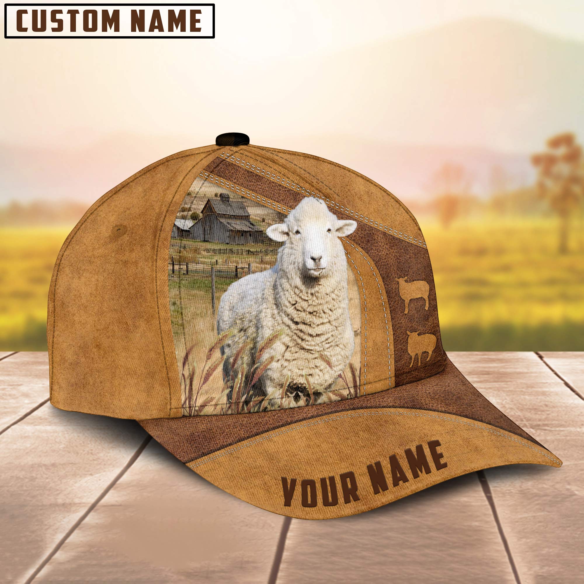 Personalized Sheep Cap , Sheep Baseball Hat, Farm Baseball Hat, Cap Hat For Farmer Farm Lover Trucker Hats Custom Hats Gifts For Men & Women
