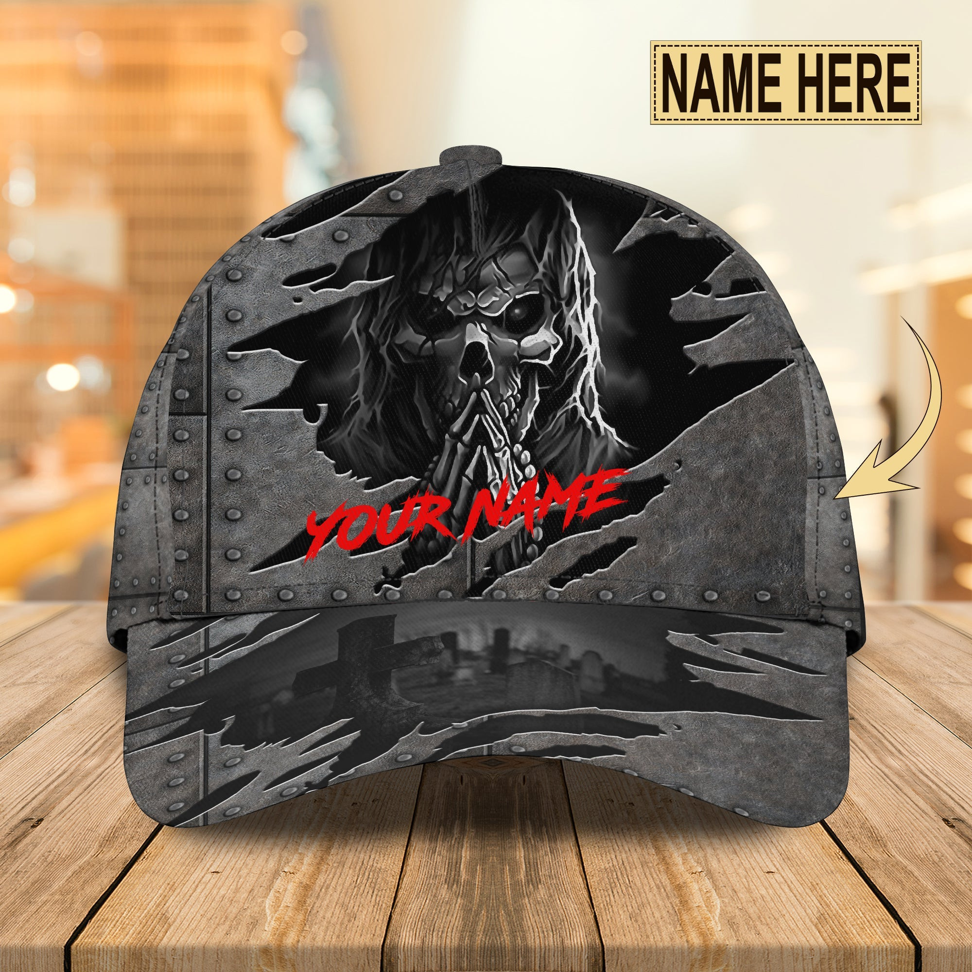 Personalized Skull Cap - Custom Classic Name  Hat - Hsk Trucker Hats Custom Hats Gifts For Men & Women