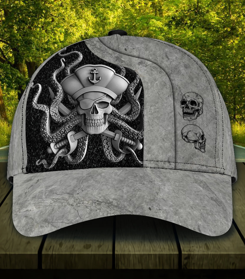 Personalized Skull Classic Cap, Gift for Skull Lovers Trucker Hats Custom Hats Gifts For Men & Women