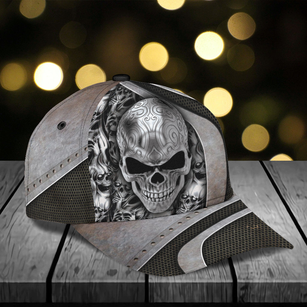 Personalized Skull Classic Cap, Gift for Skull Lovers Trucker Hats Custom Hats Gifts For Men & Women