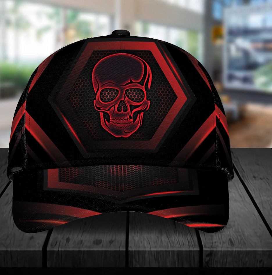 Personalized Skull Classic Cap, Gift for Skull Lovers Trucker Hats Custom Hats Gifts For Men & Women