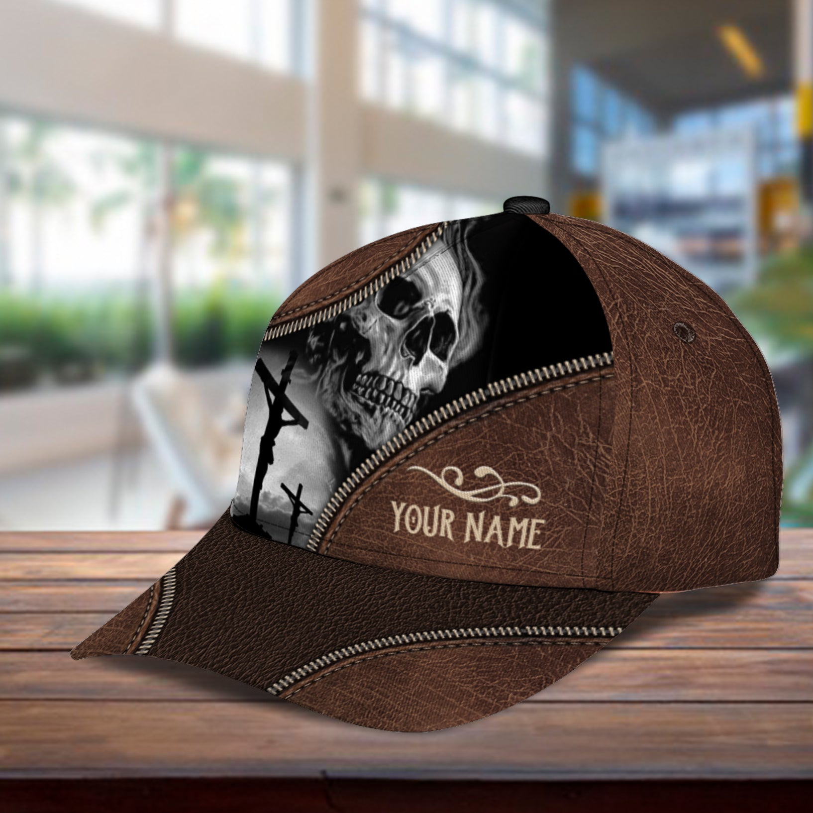 Personalized Skull Classic Cap, Gift for Skull Lovers Trucker Hats Custom Hats Gifts For Men & Women