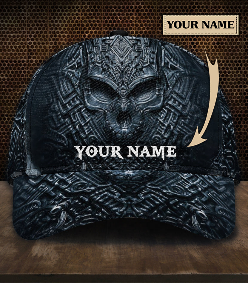 Personalized Skull Classic Cap, Gift for Skull Lovers Trucker Hats Custom Hats Gifts For Men & Women