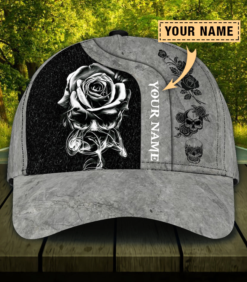 Personalized Skull Classic Cap, Gift for Skull Lovers Trucker Hats Custom Hats Gifts For Men & Women