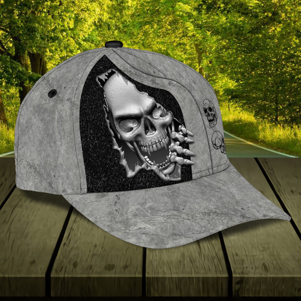 Personalized Skull Classic Cap, Gift for Skull Lovers Trucker Hats Custom Hats Gifts For Men & Women