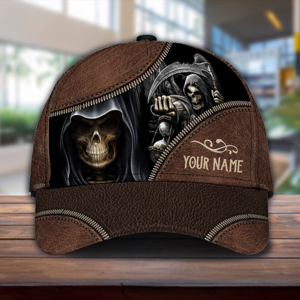 Personalized Skull Classic Cap, Gift for Skull Lovers Trucker Hats Custom Hats Gifts For Men & Women