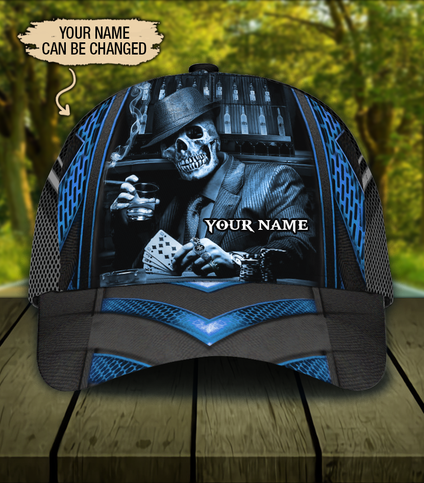 Personalized Skull Classic Cap, Gift for Skull Lovers Trucker Hats Custom Hats Gifts For Men & Women