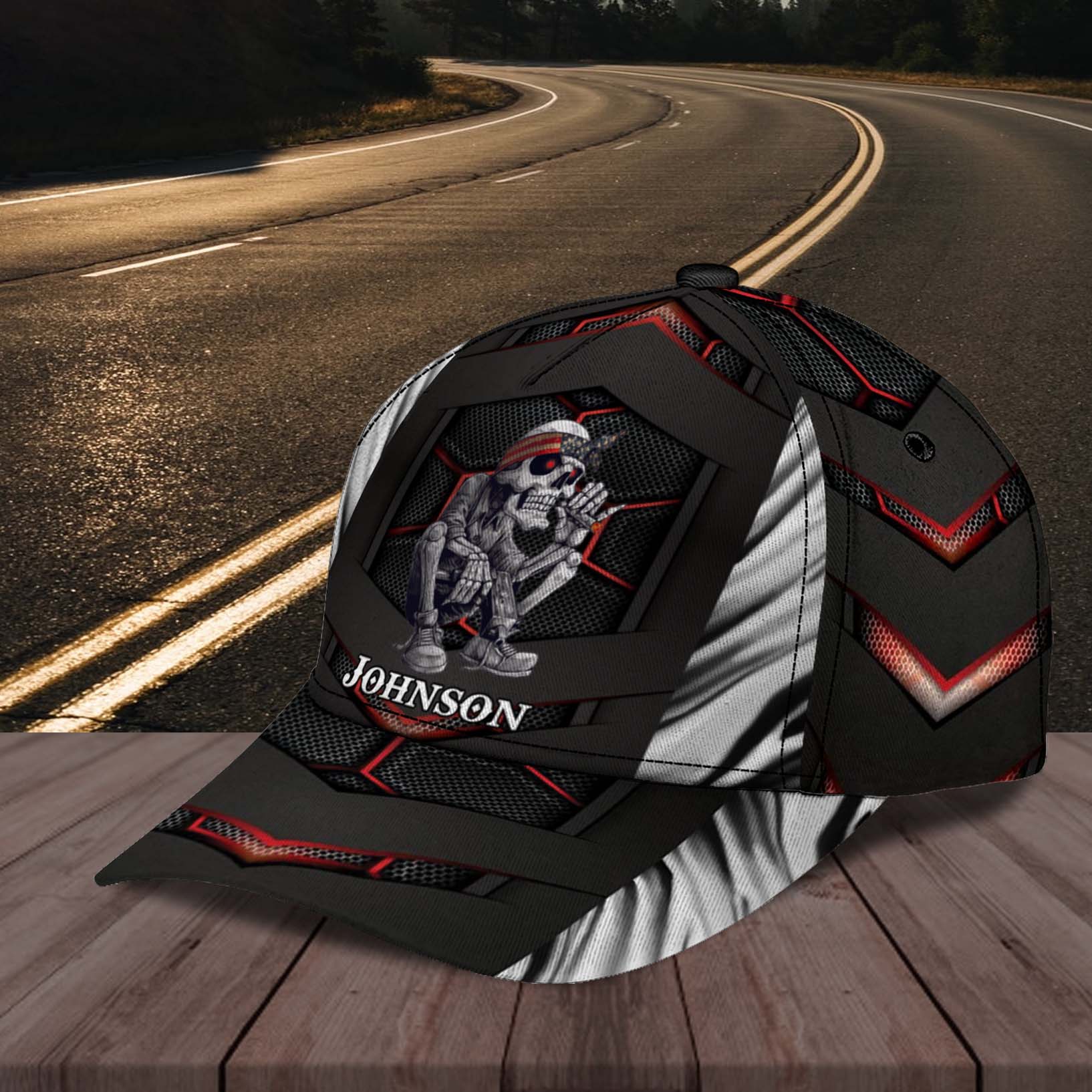 Personalized Skull Classic Cap, Gift for Skull Lovers Trucker Hats Custom Hats Gifts For Men & Women