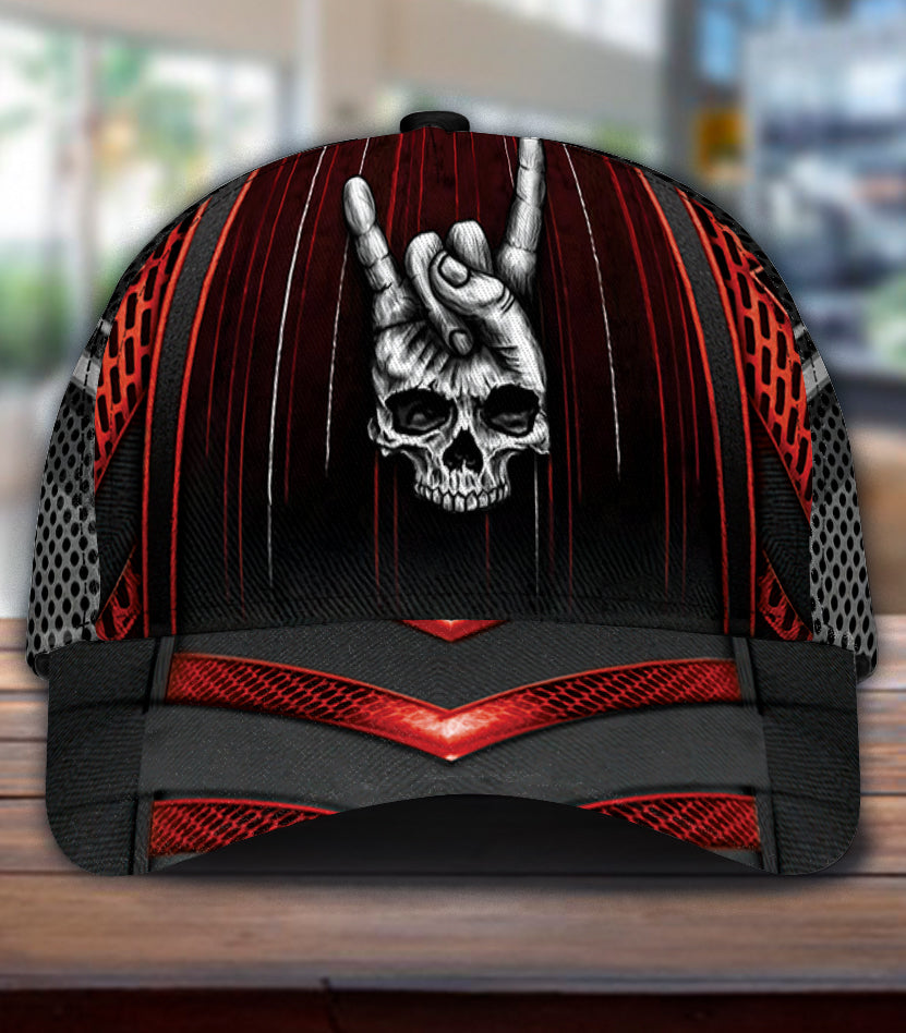 Personalized Skull Classic Cap, Gift for Skull Lovers Trucker Hats Custom Hats Gifts For Men & Women