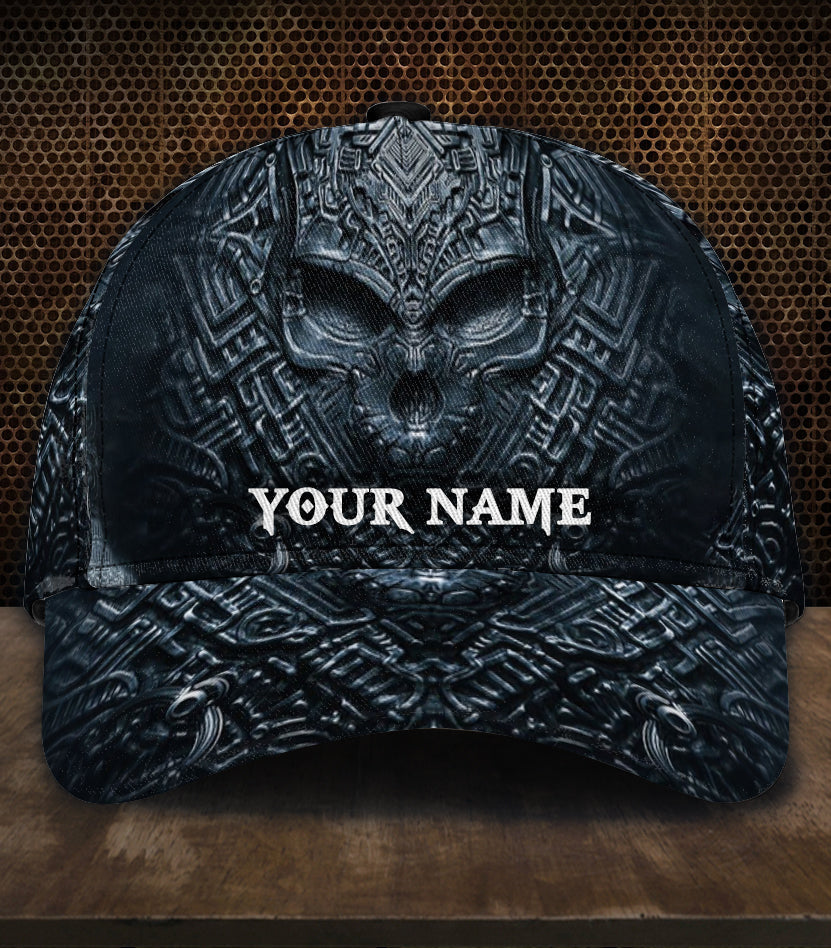 Personalized Skull Classic Cap, Gift for Skull Lovers Trucker Hats Custom Hats Gifts For Men & Women