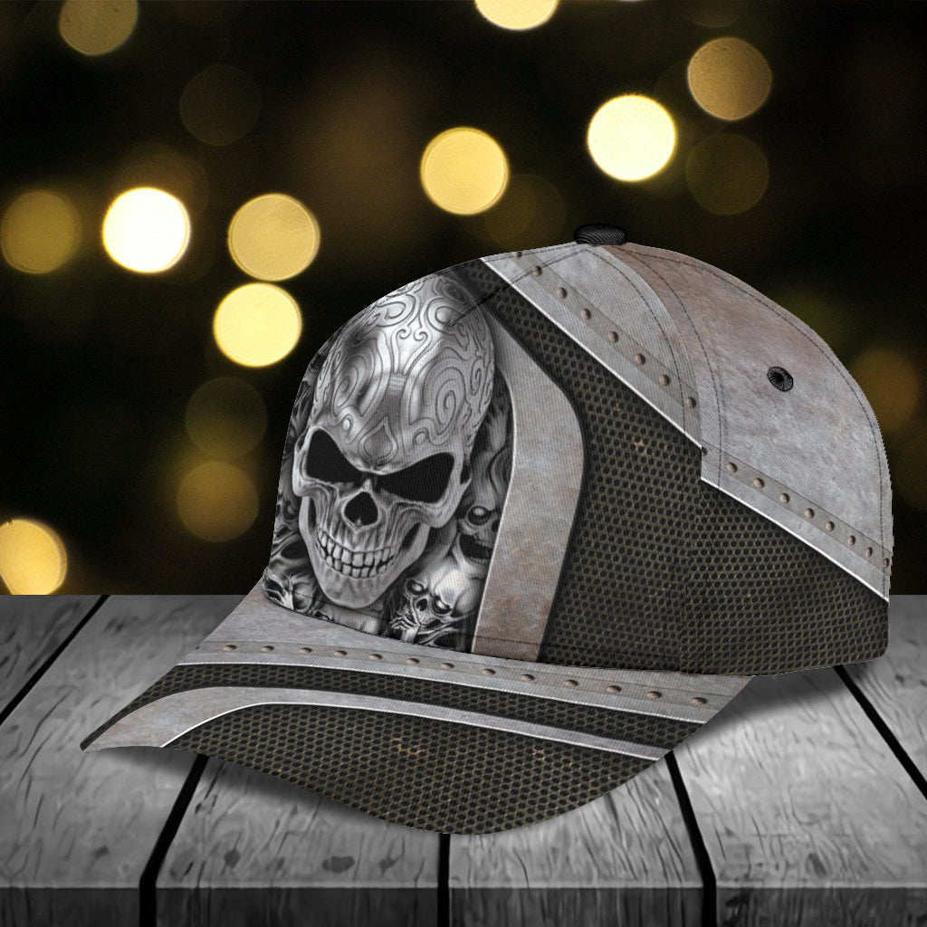 Personalized Skull Classic Cap, Gift for Skull Lovers Trucker Hats Custom Hats Gifts For Men & Women