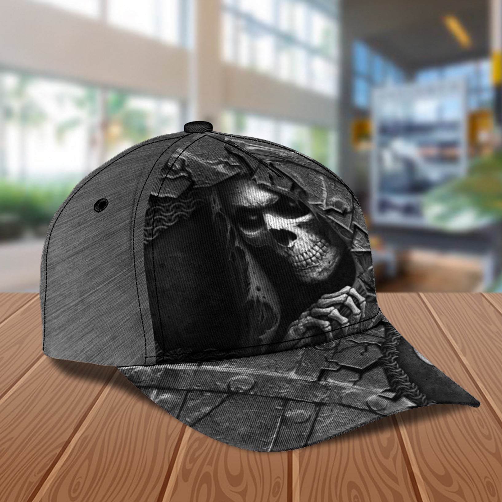 Personalized Skull Classic Cap, Gift for Skull Lovers Trucker Hats Custom Hats Gifts For Men & Women