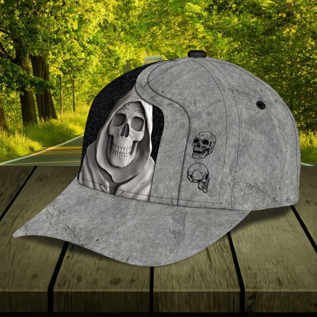 Personalized Skull Classic Cap, Gift for Skull Lovers Trucker Hats Custom Hats Gifts For Men & Women