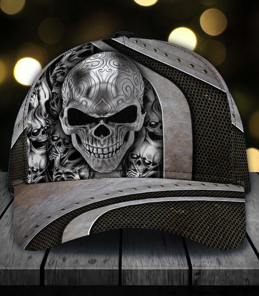 Personalized Skull Classic Cap, Gift for Skull Lovers Trucker Hats Custom Hats Gifts For Men & Women