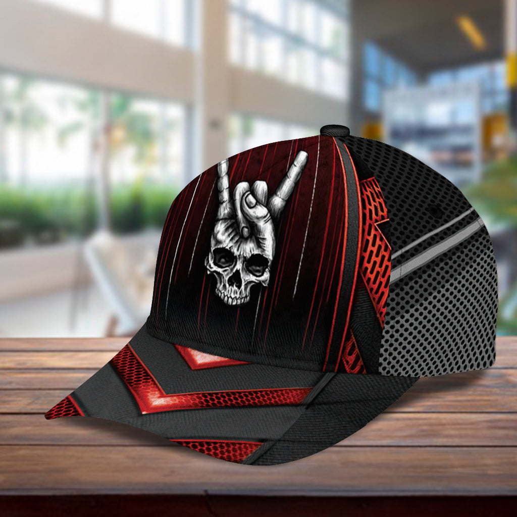 Personalized Skull Classic Cap, Gift for Skull Lovers Trucker Hats Custom Hats Gifts For Men & Women