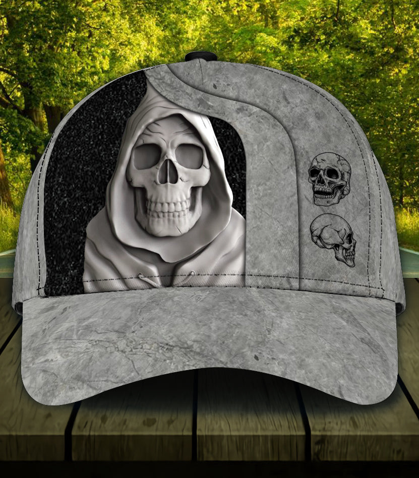 Personalized Skull Classic Cap, Gift for Skull Lovers Trucker Hats Custom Hats Gifts For Men & Women