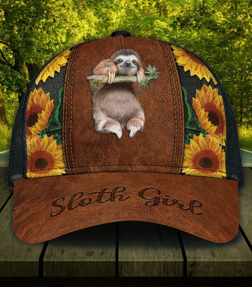 Personalized Sloth Classic Cap, Gift for Sloth Lovers Trucker Hats Custom Hats Gifts For Men & Women