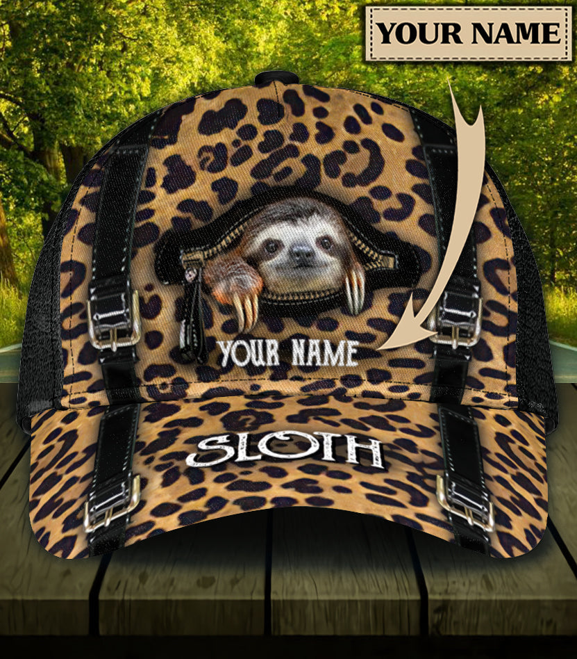 Personalized Sloth Classic Cap, Gift for Sloth Lovers Trucker Hats Custom Hats Gifts For Men & Women